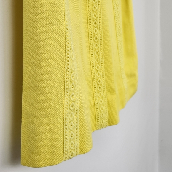 J. Crew Yellow Cotton Pique Fit & Flare Sleeveless Dress Size 2 - Picture 6 of 13